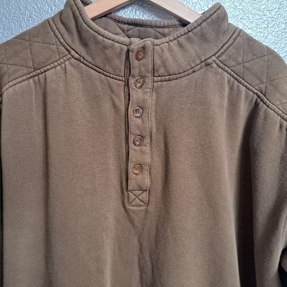 Columbia Olive Green Mock Neck Sweat Shirt   Size XL - Picture 6 of 9